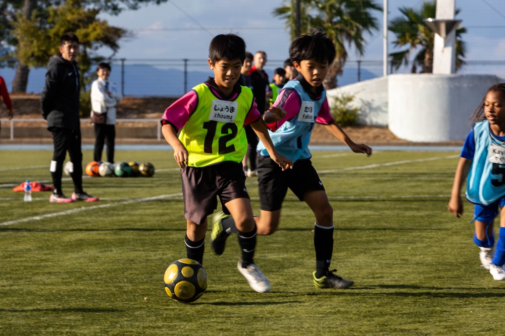 The U.S. and Japanese participate in Youth Soccer Tournament in Sou-Oshima