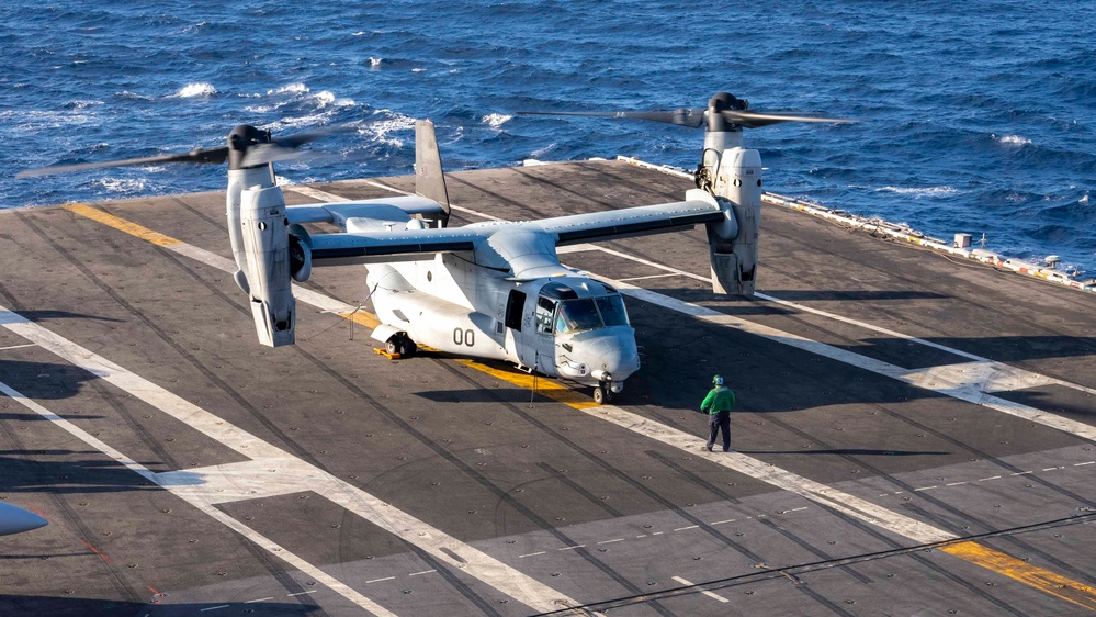 U.S. Marine Corps Osprey Lands on USS Carl Vinson (CVN 70)