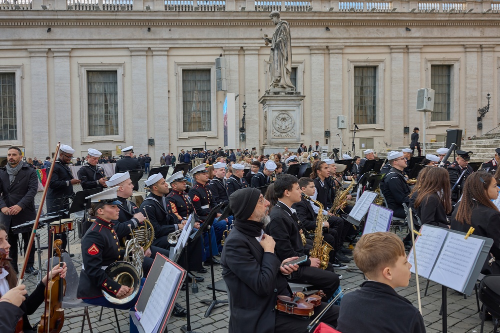 Joint Forces perform at the Vatican City