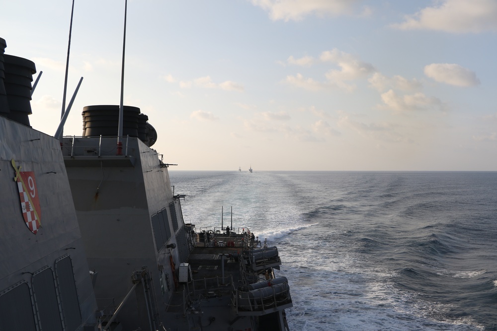 The Eisenhower Carrier Strike Group Transits the Strait of Hormuz