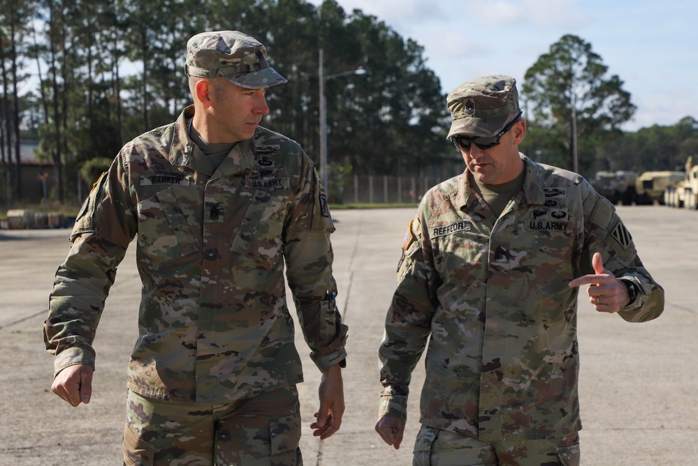 Senior Leaders Inspect and Discuss the R2E at Fort Stewart