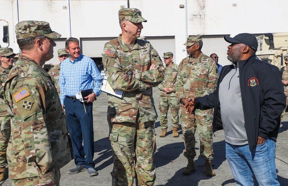 Senior Leaders Inspect and Discuss the R2E at Fort Stewart