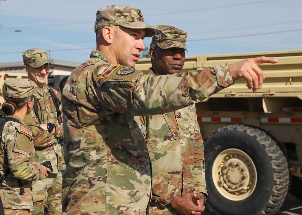 Senior Leaders Inspect and Discuss the R2E at Fort Stewart