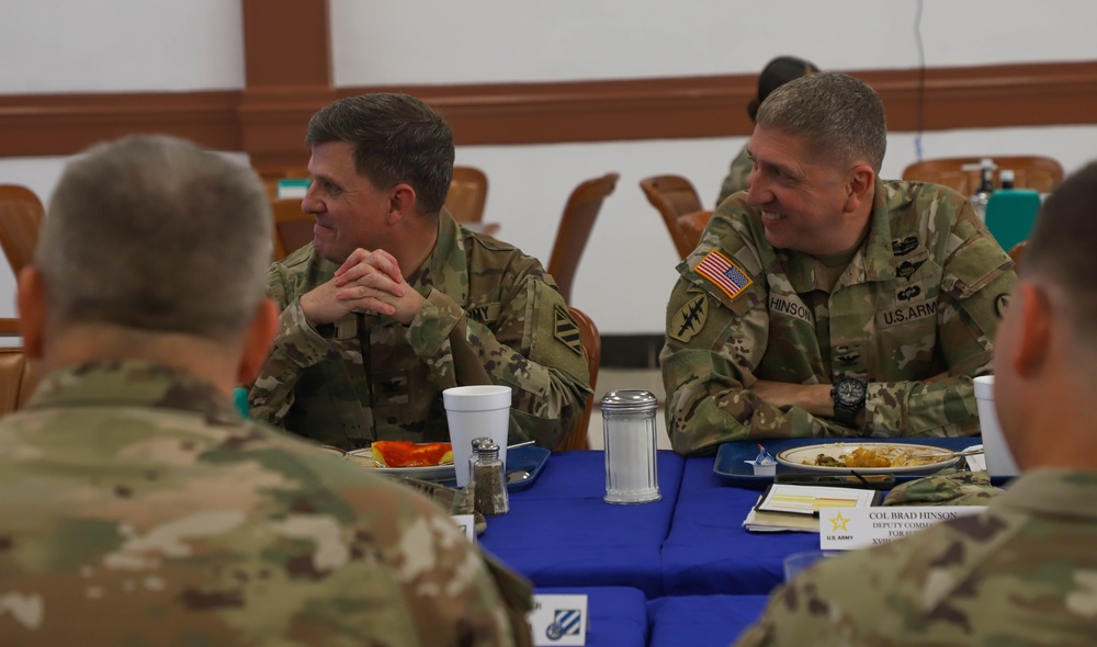 Senior Leaders Inspect and Discuss the R2E at Fort Stewart