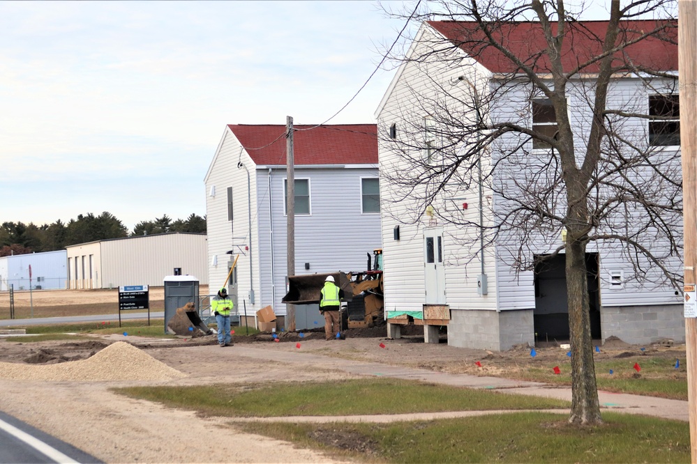 Contractors finish moving World War II-era barracks buildings to new foundations at Fort McCoy