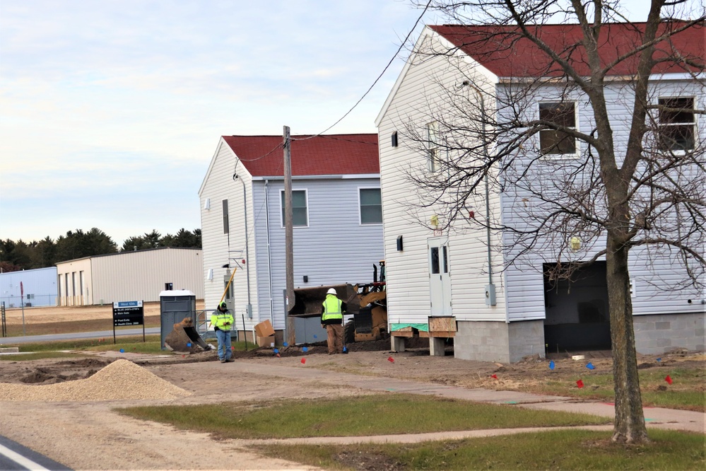 Contractors finish moving World War II-era barracks buildings to new foundations at Fort McCoy