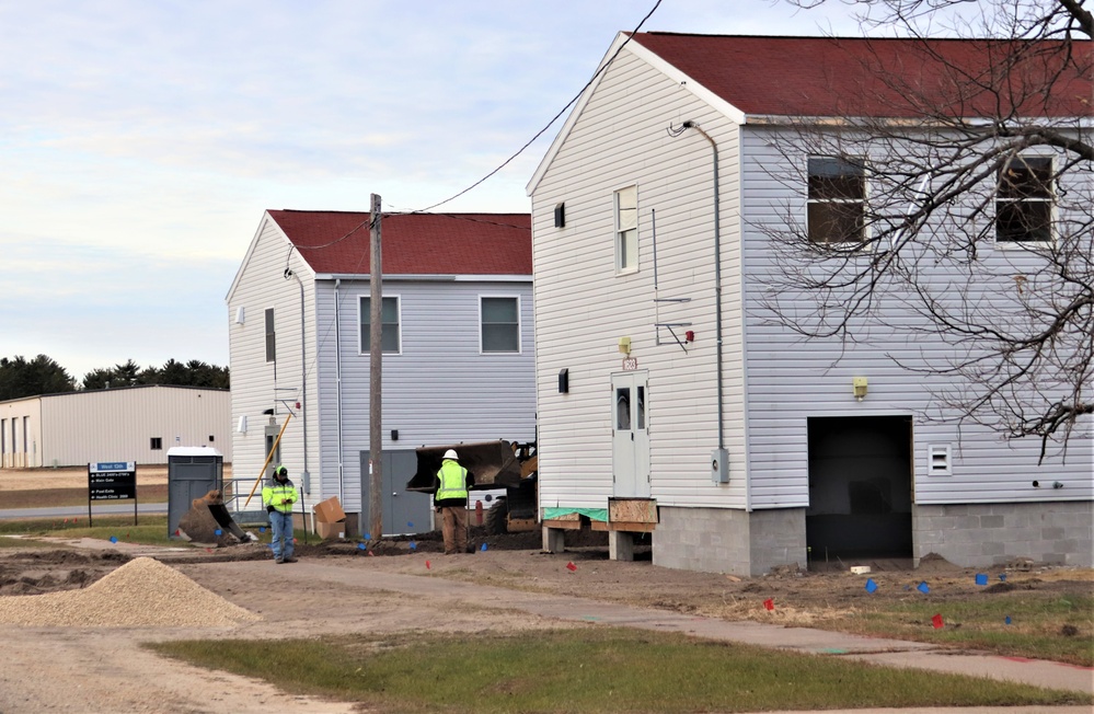 Contractors finish moving World War II-era barracks buildings to new foundations at Fort McCoy