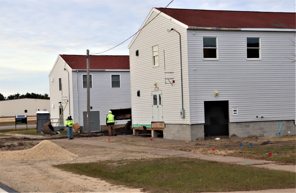 Contractors finish moving World War II-era barracks buildings to new foundations at Fort McCoy