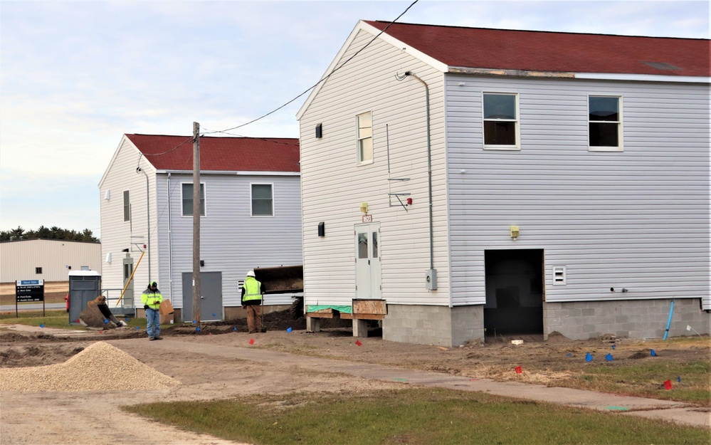 Contractors finish moving World War II-era barracks buildings to new foundations at Fort McCoy