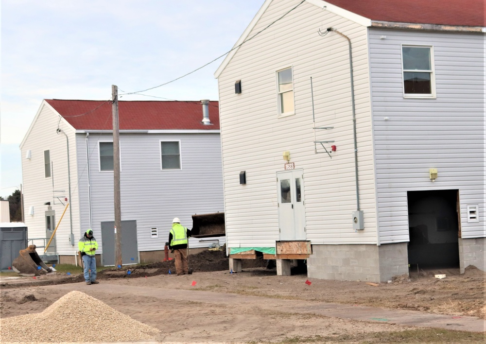 Contractors finish moving World War II-era barracks buildings to new foundations at Fort McCoy