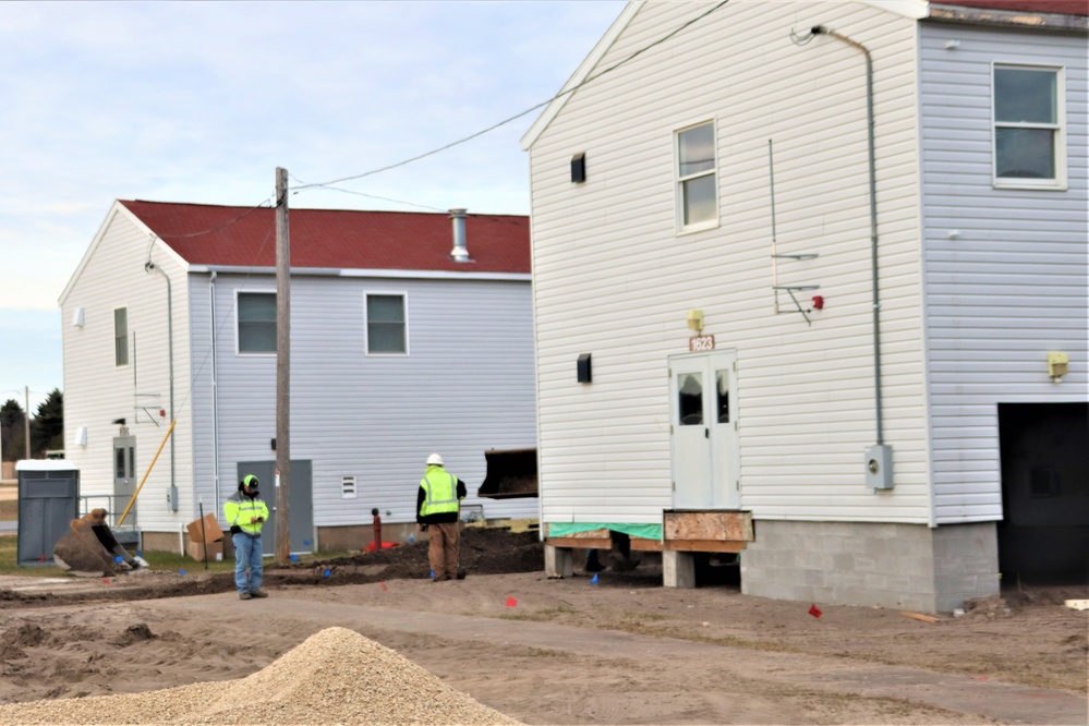 Contractors finish moving World War II-era barracks buildings to new foundations at Fort McCoy