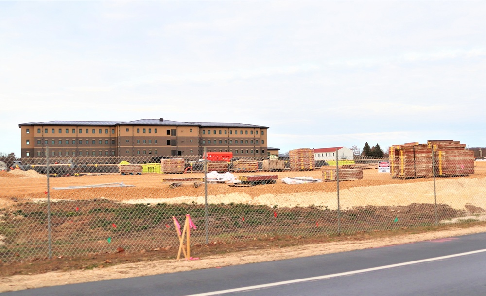 November 2023 construction operations for $28.08 million barracks project at Fort McCoy