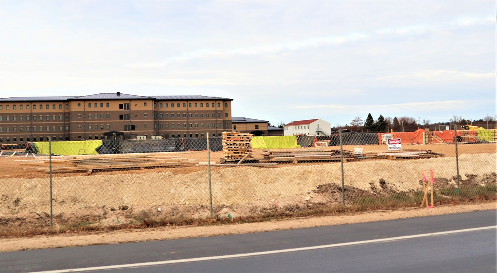 November 2023 construction operations for $28.08 million barracks project at Fort McCoy