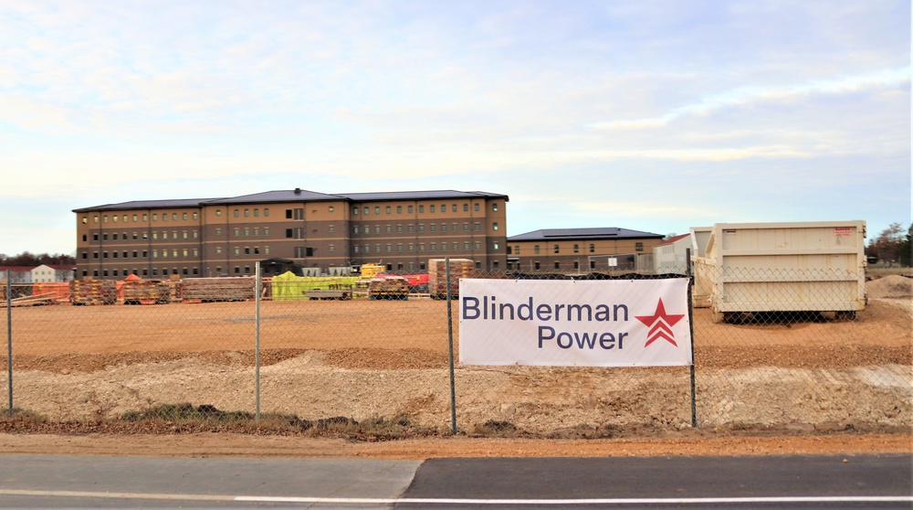 November 2023 construction operations for $28.08 million barracks project at Fort McCoy