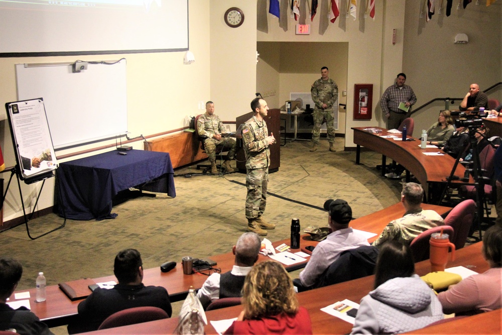 Fort McCoy Garrison leaders hold October 2023 town hall meeting with workforce