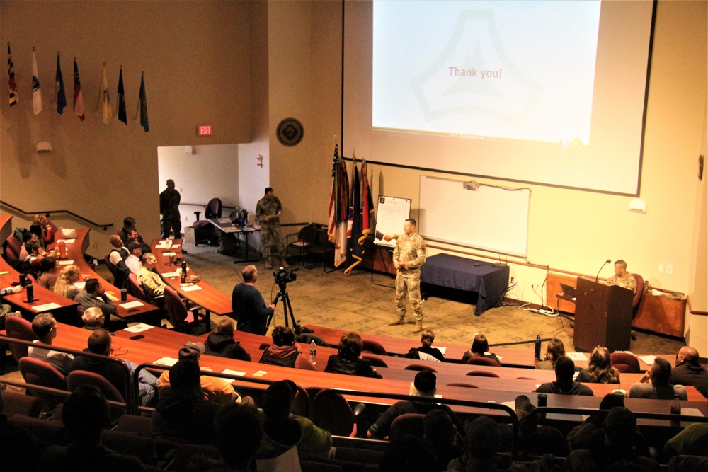 Fort McCoy Garrison leaders hold October 2023 town hall meeting with workforce