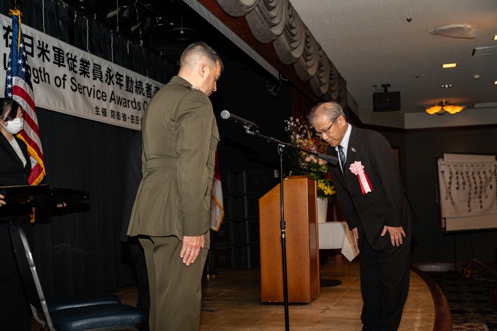 Marine Corps Air Station Iwakuni congratulates our Master Labor Contractors for their length of service to the air station.