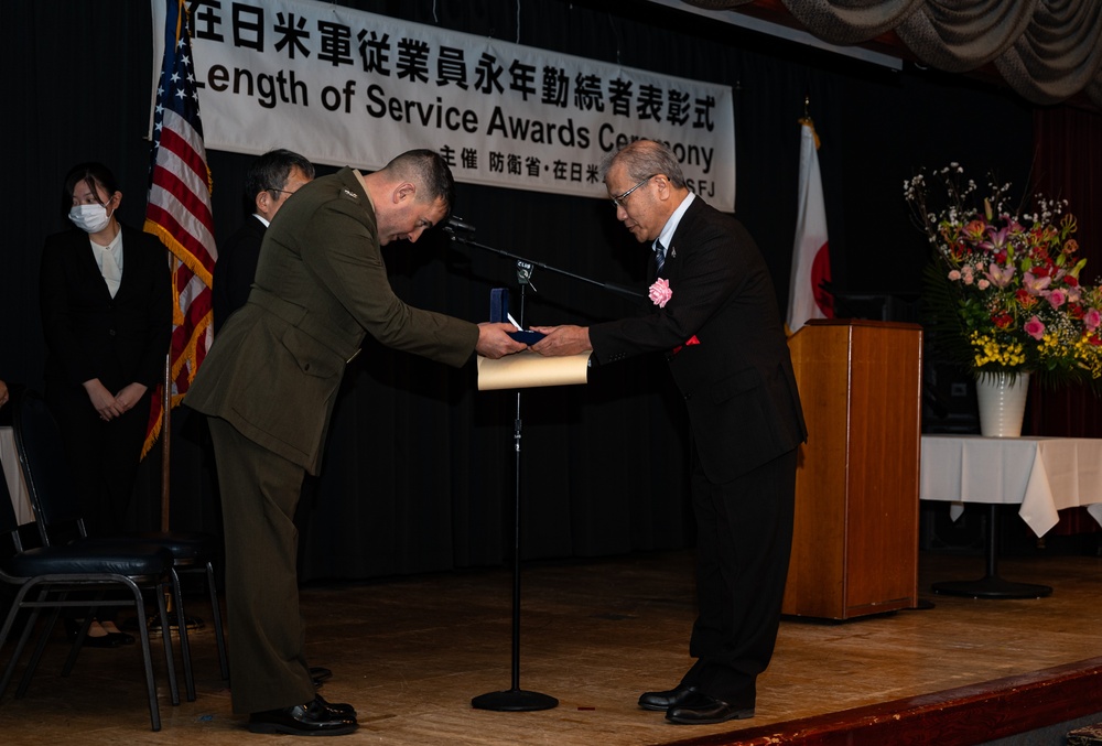 Marine Corps Air Station Iwakuni congratulates our Master Labor Contractors for their length of service to the air station.