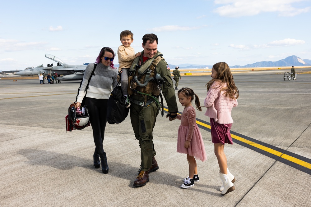 Home at Last: Pilots with CVW-5 return to Marine Corps Air Station Iwakuni