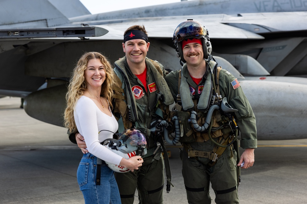 Home at Last: Pilots with CVW-5 return to Marine Corps Air Station Iwakuni