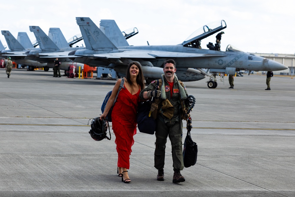 Home at Last: Pilots with CVW-5 return to Marine Corps Air Station Iwakuni