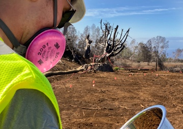 Soil sample collection begins in Hawaiʻi Wildfire debris removal mission