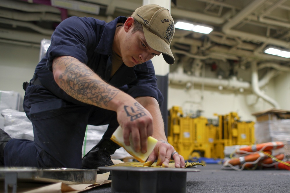 USS Tripoli Ship Maintenance