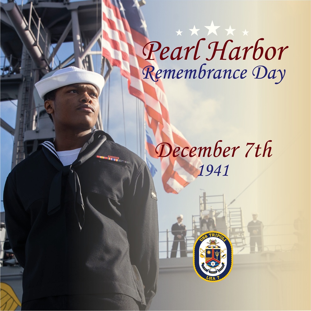 USS Tripoli Pearl Harbor Remembrance Graphic