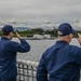 Coast Guard Cutter Polar Star (WAGB-10) crew renders honors to the USS Arizona