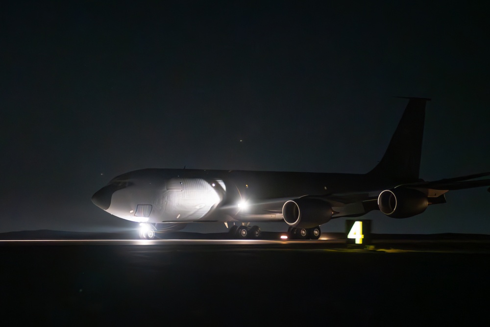 KC-135 Night Landing in CENTCOM AOR