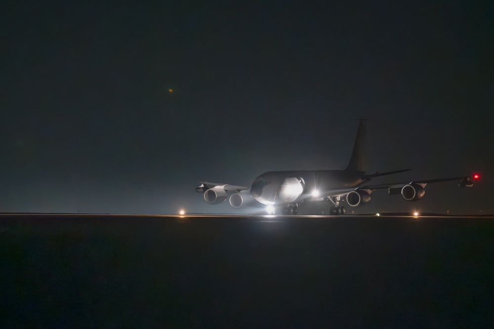 KC-135 Night Landing in CENTCOM AOR