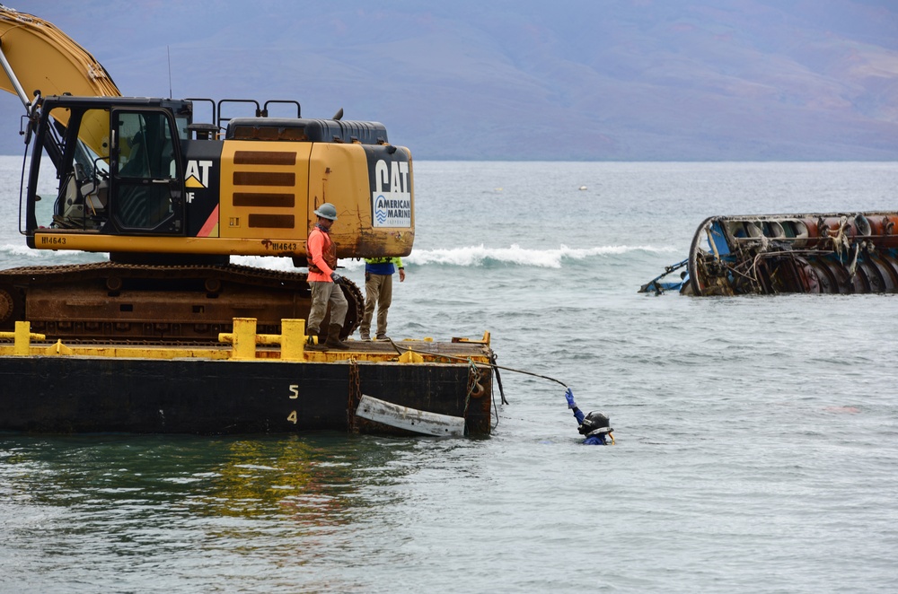 US Coast Guard continues oversight of Western Maui Wildfires Emergency Support Function #10 response operations in Lahaina Harbor, Hawaii