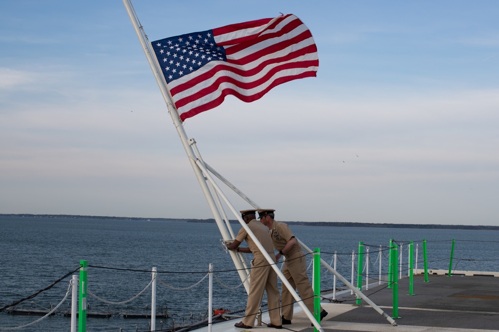 George Washington Chiefs perform Morning Colors