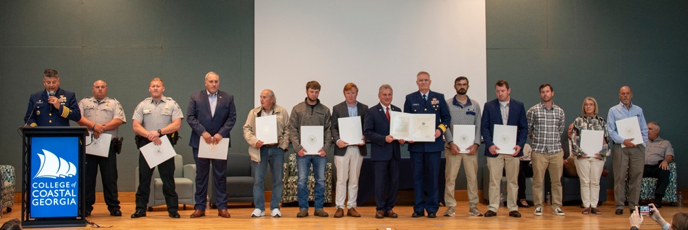 Coast Guard presents maritime partners with awards for Golden Ray response