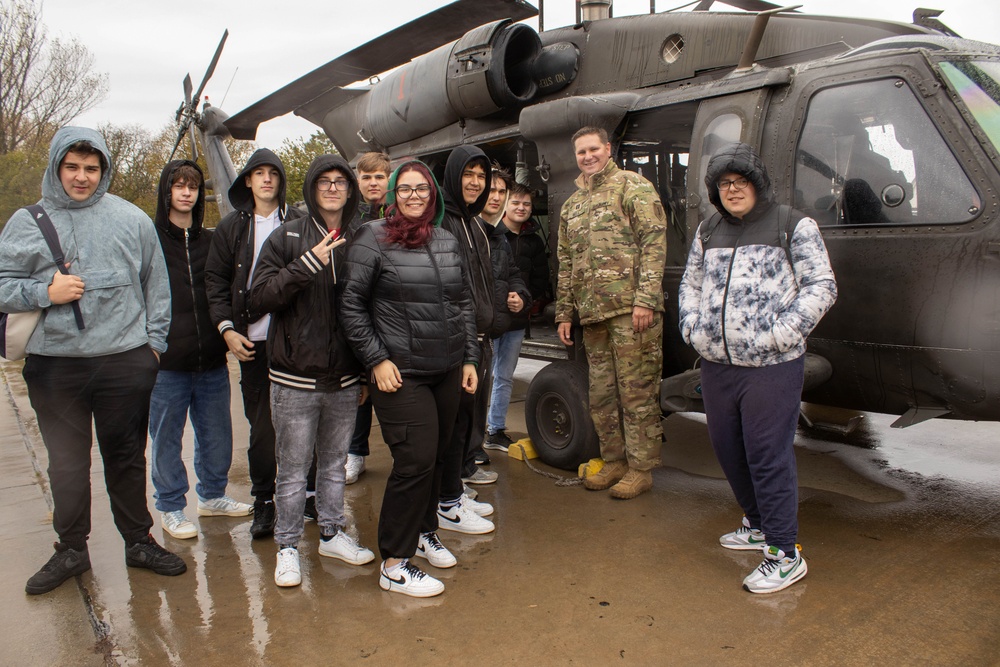 Aviators host Romania high school students