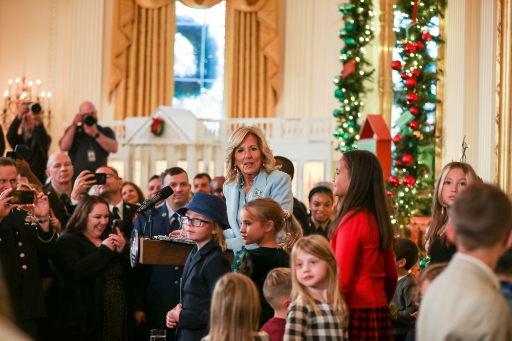 First Lady Jill Biden welcomes National Guard families to the White House