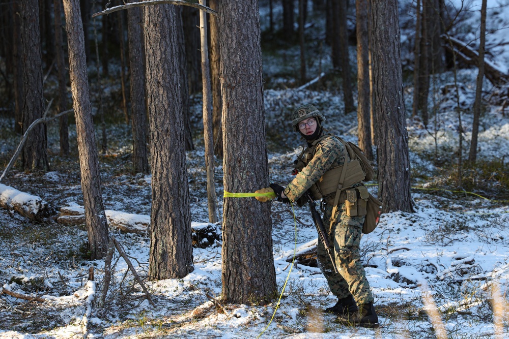 U.S. Marines and Finnish Nylands Brigade Conduct Demolition Range