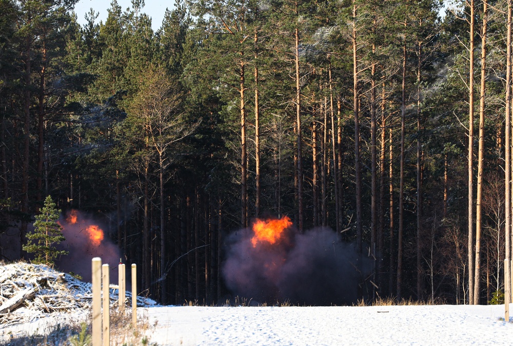 U.S. Marines and Finnish Nylands Brigade Conduct Demolition Range