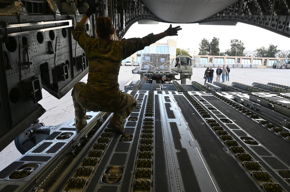 United States Airlifts Critical Humanitarian Supplies to Egypt to Support Aid Delivery in Gaza