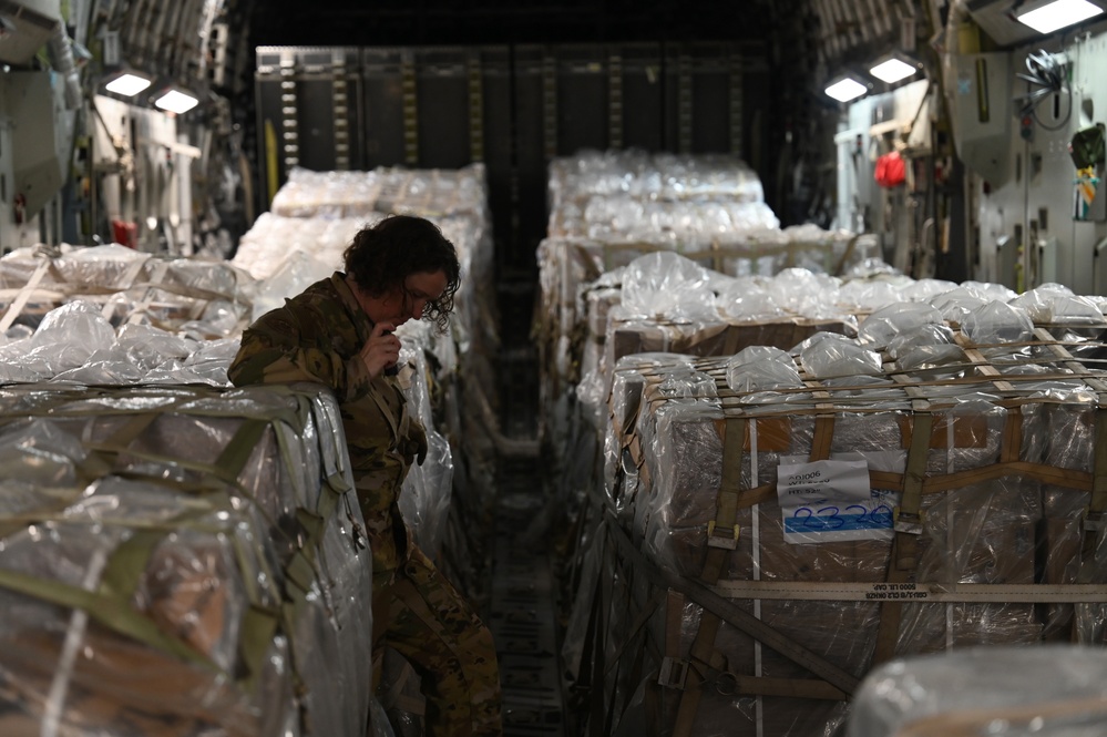 United States Airlifts Critical Humanitarian Supplies to Egypt to Support Aid Delivery in Gaza