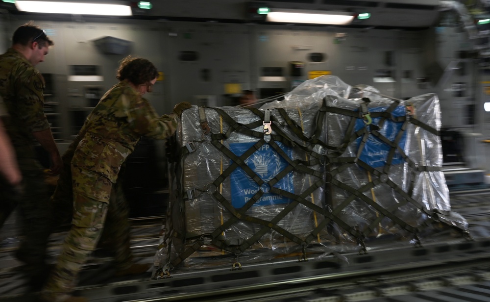 United States Airlifts Critical Humanitarian Supplies to Egypt to Support Aid Delivery in Gaza