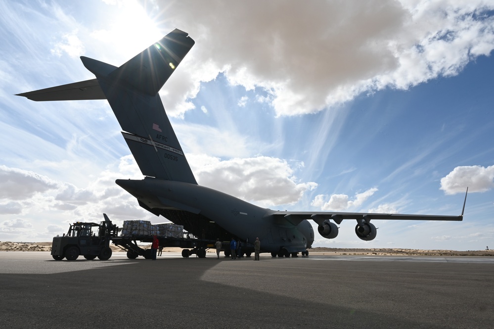 United States Airlifts Critical Humanitarian Supplies to Egypt to Support Aid Delivery in Gaza