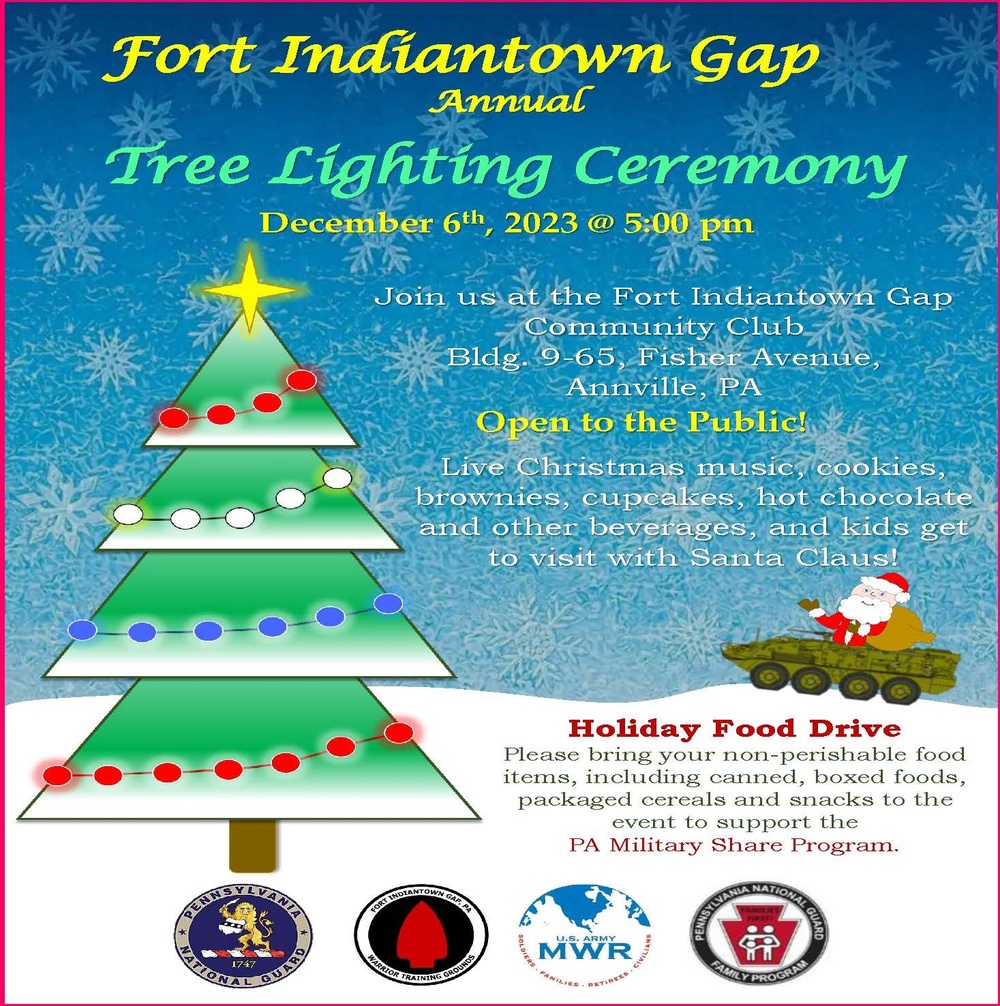 Public invited to tree lighting event at Fort Indiantown Gap