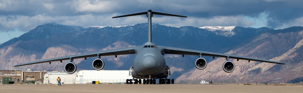 C-5M Super Galaxy lands at Hill Air Force Base