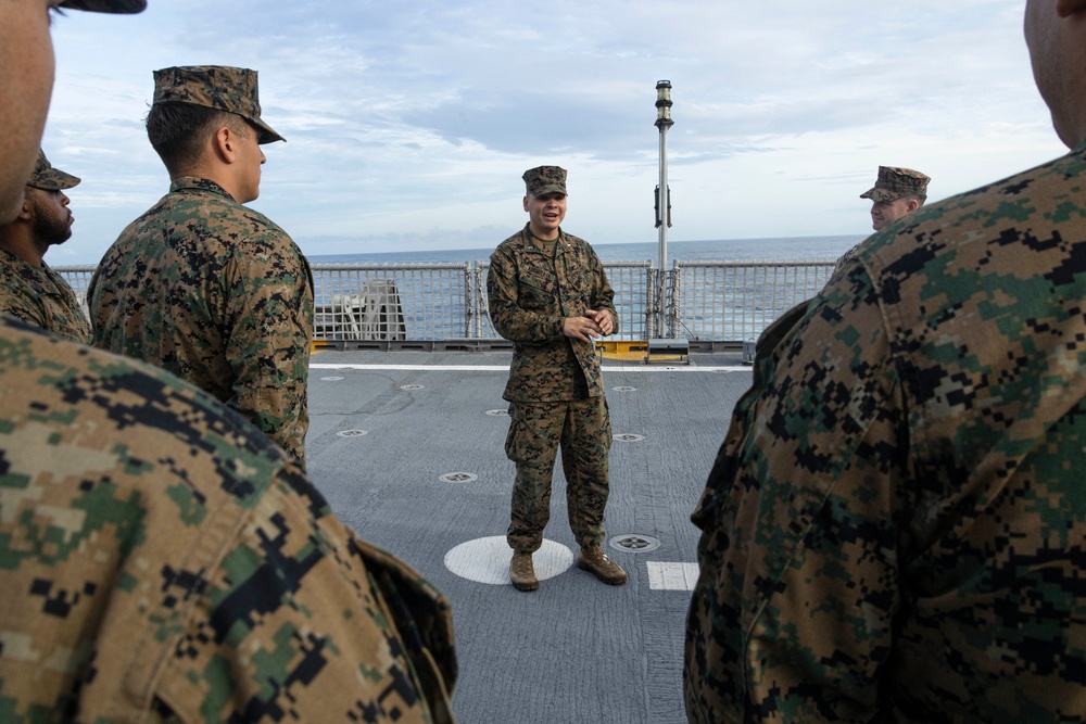 MRF-SEA Marines conduct promotion ceremony for 2nd Lt. Dominic Archuleta