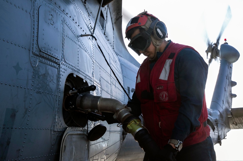 Sterett Conducts Flight Operations