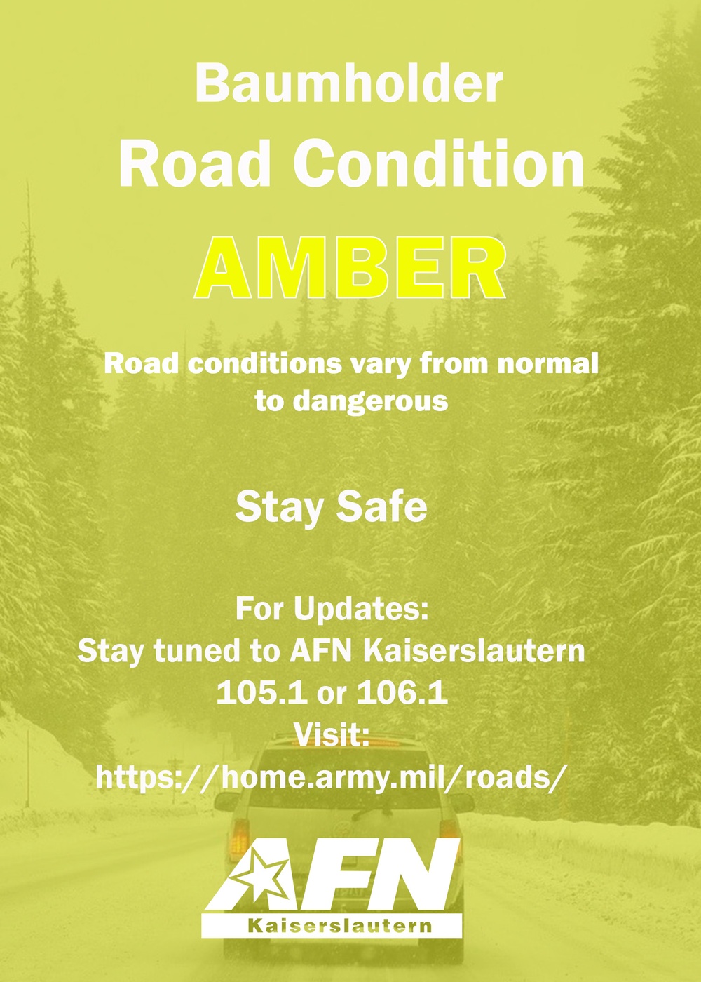 Baumholder Road Condition - Amber