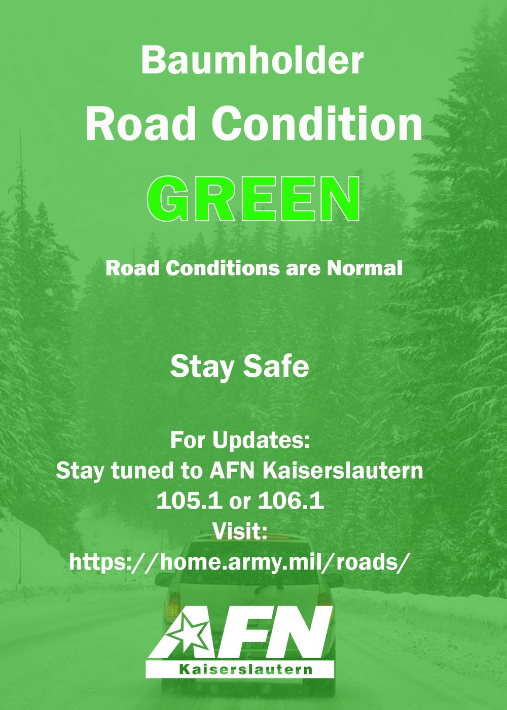 Baumholder Road Condition - Green