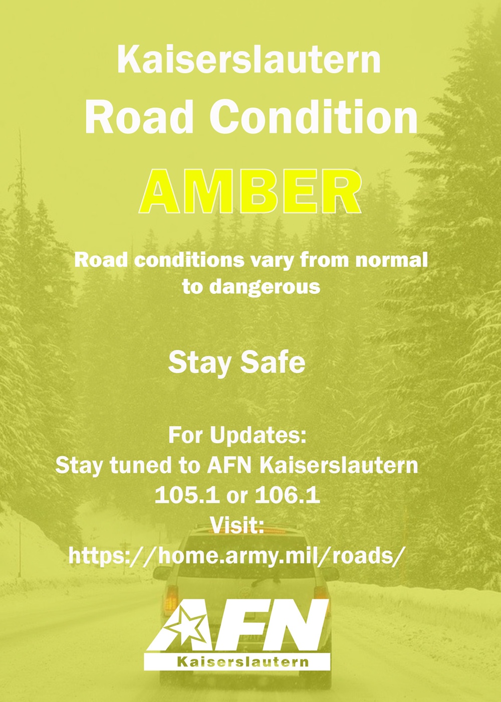 Kaiserslautern Road Condition - Amber