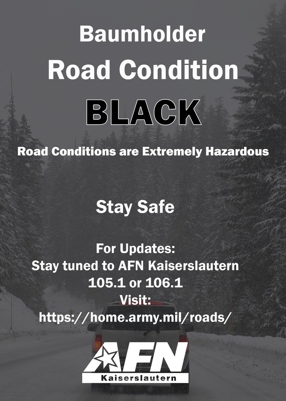 Baumholder Road Conditions - Black